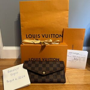 Damier Ebene Sarah Wallet